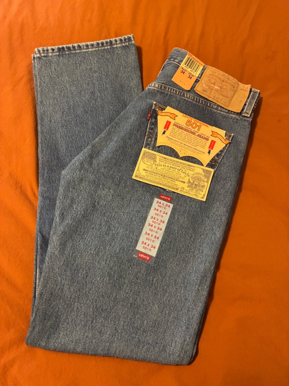 Levi's 501 Straight Men's Jeans - Light Blue Denim